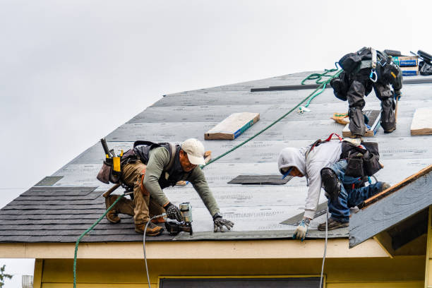 Professional Gutter Installation technician working in Nicolaus, CA